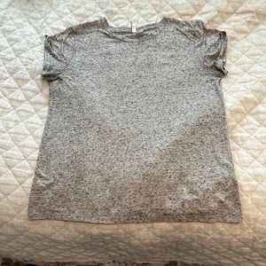 H&M basic gray with black speckles short sleeve tee
